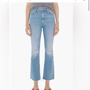 MOTHER SUPERIOR The Hustler Ankle Fray High Rise Distressed Flare Jean size 24
